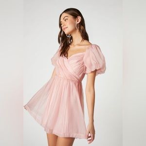 Sweetheart Chiffon Mini Dress